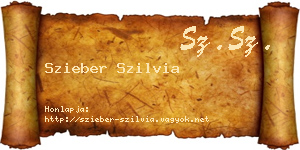 Szieber Szilvia névjegykártya
